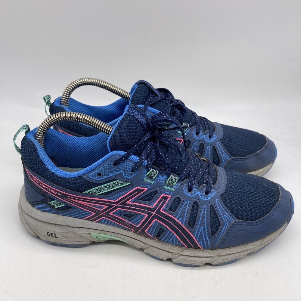 Asics Gel Venture 7 Womens Hiking Trail Shoes Blue Size 8.5 EU 40 1012A476